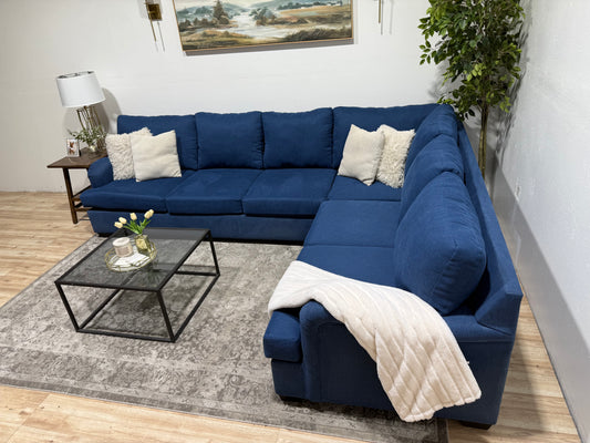Large Blue L Sectional