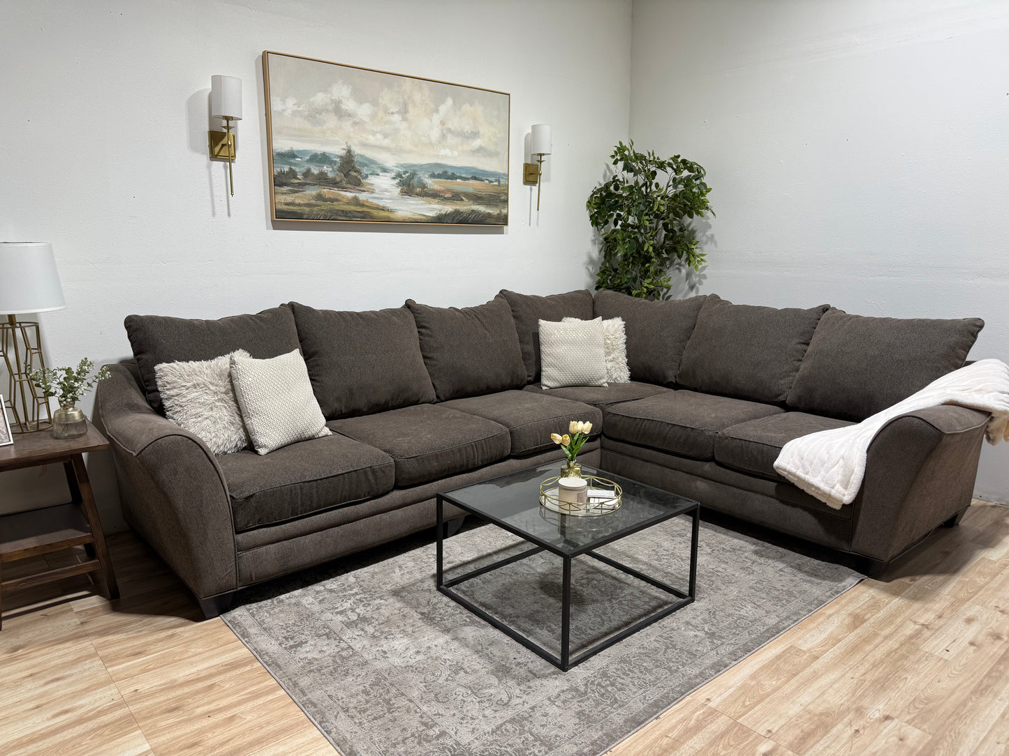Large Grey L shape Sectional
