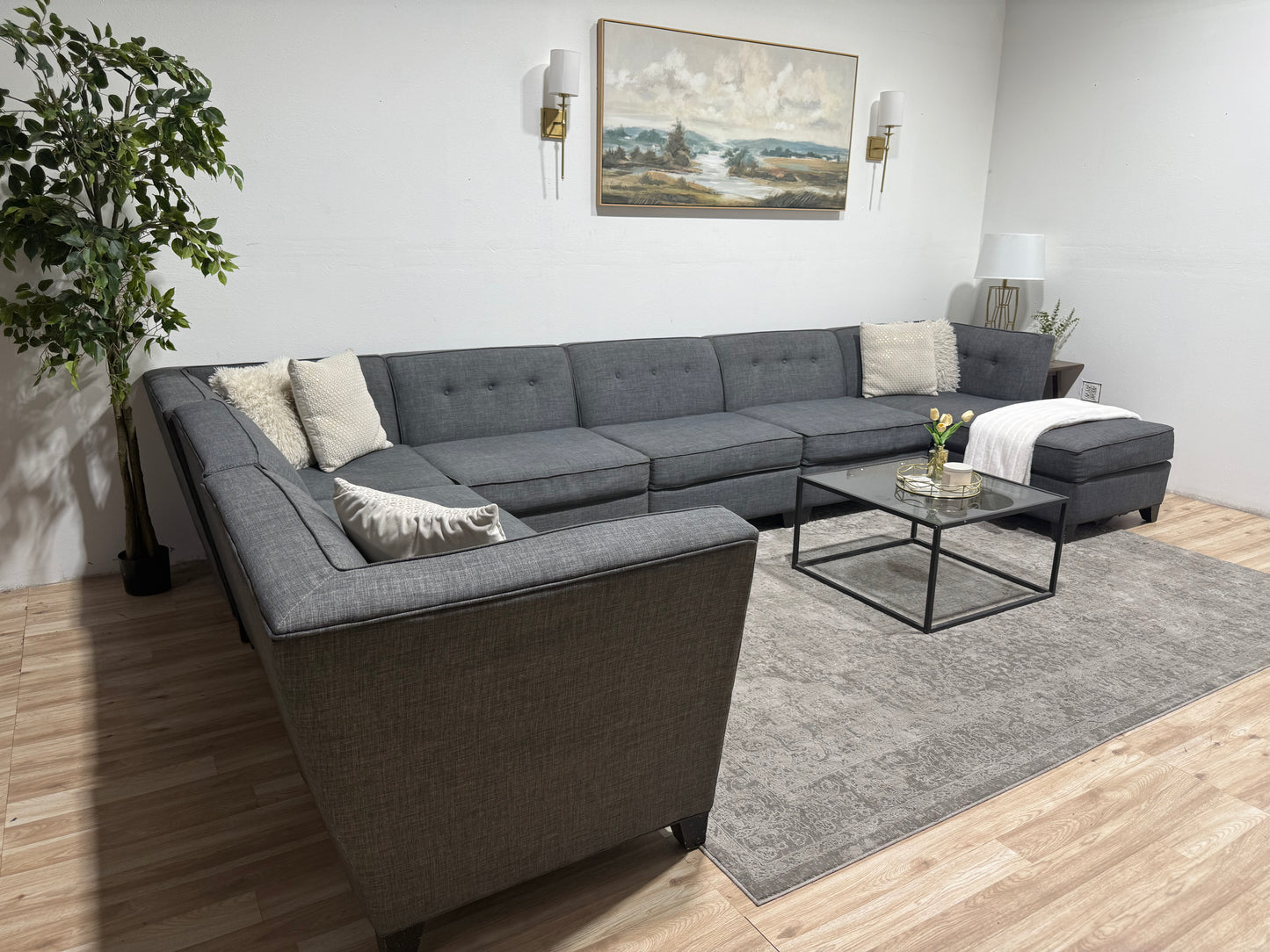 Large Grey Modular Sectional