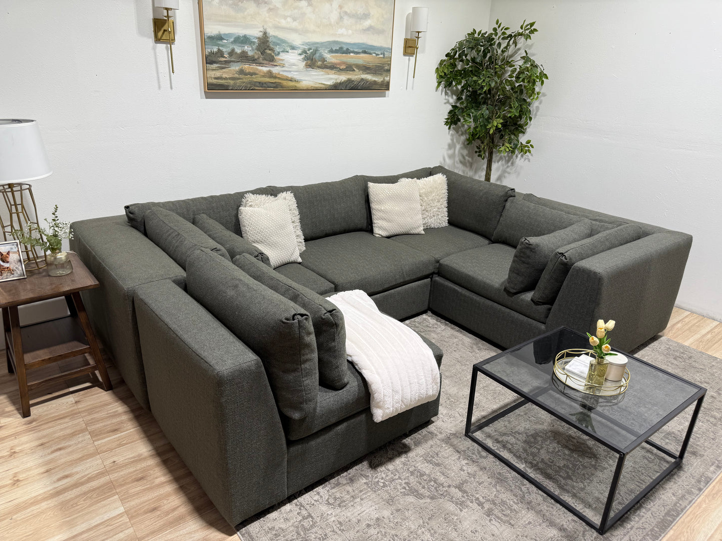 High End Grey Modular Sectional