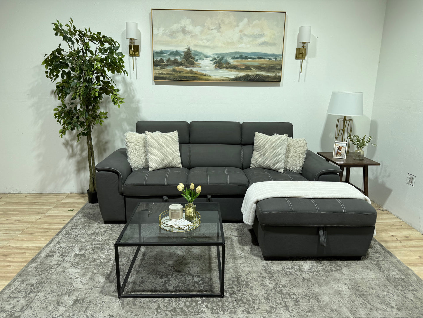 Sectional W Bed & Storage