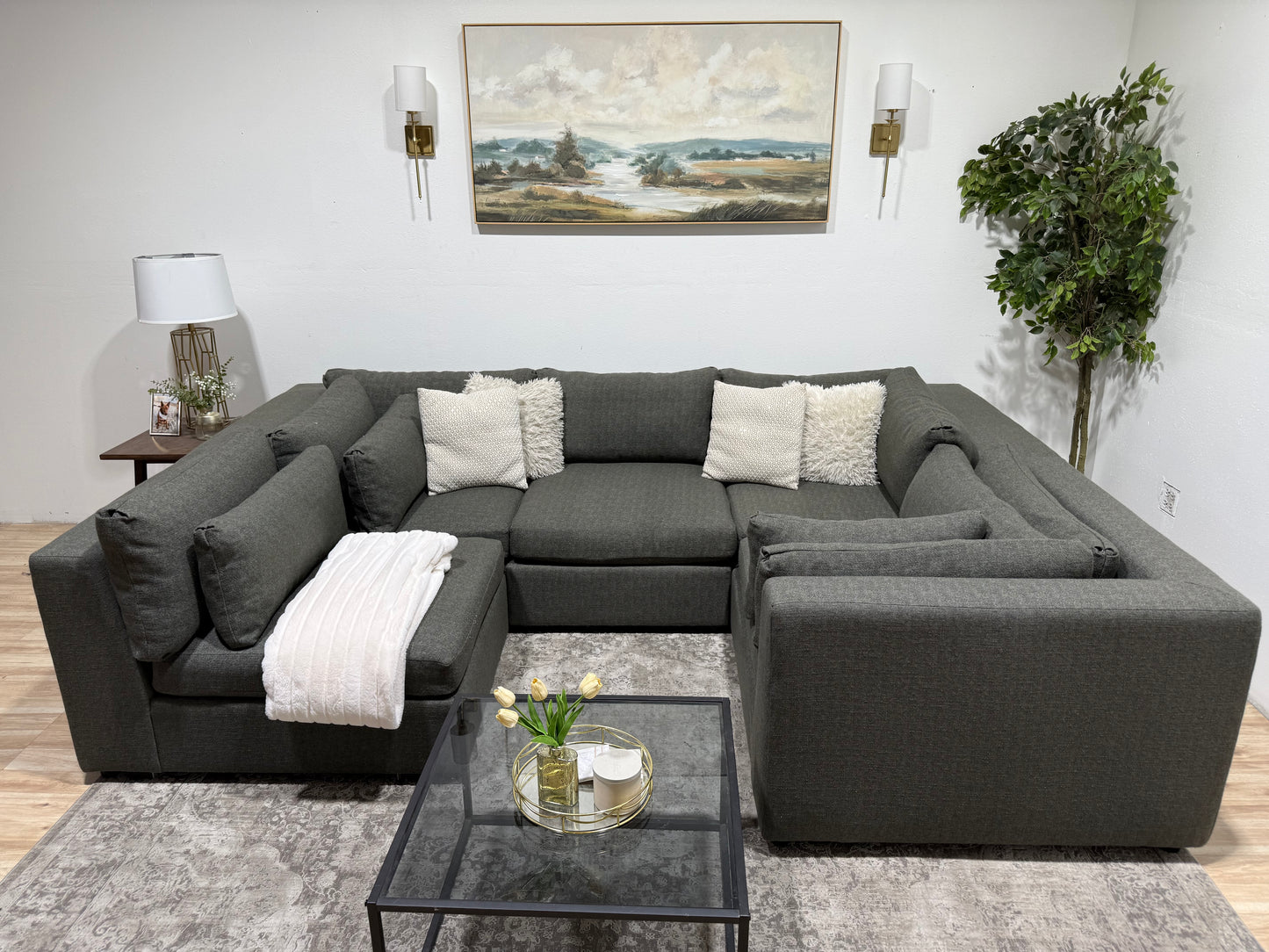 High End Grey Modular Sectional
