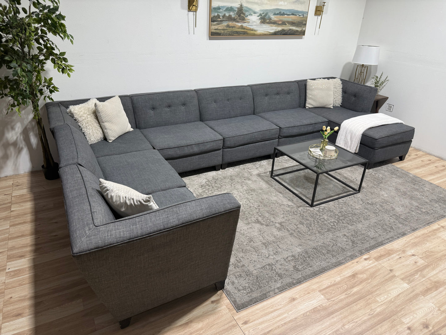 Large Grey Modular Sectional