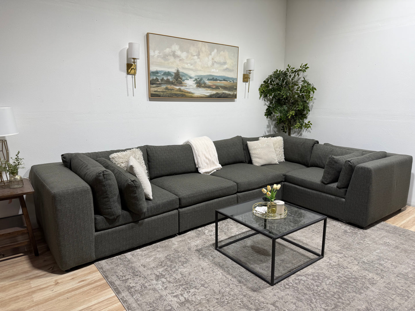 High End Grey Modular Sectional