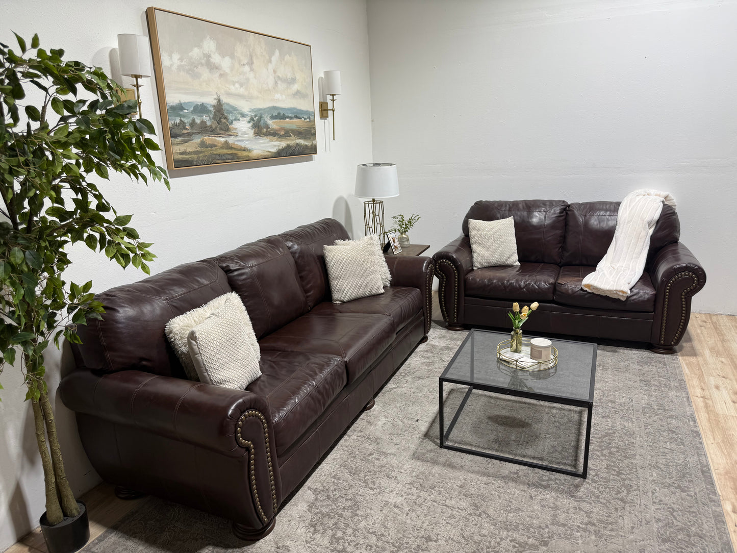 Leather Couch & Love Seat
