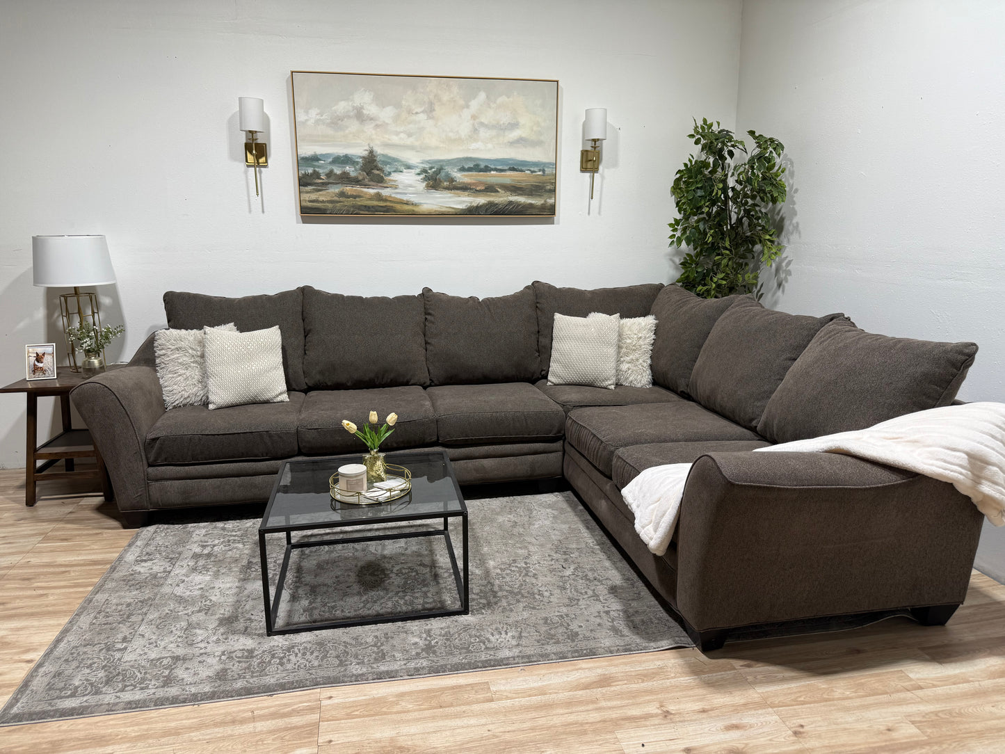 Large Grey L shape Sectional