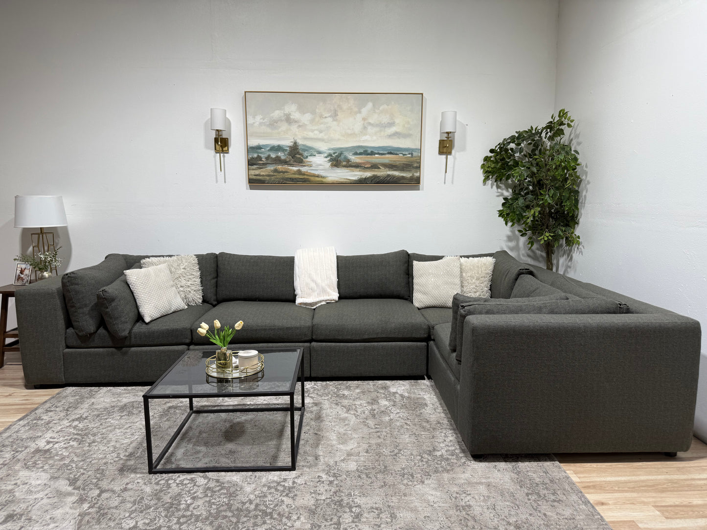 High End Grey Modular Sectional