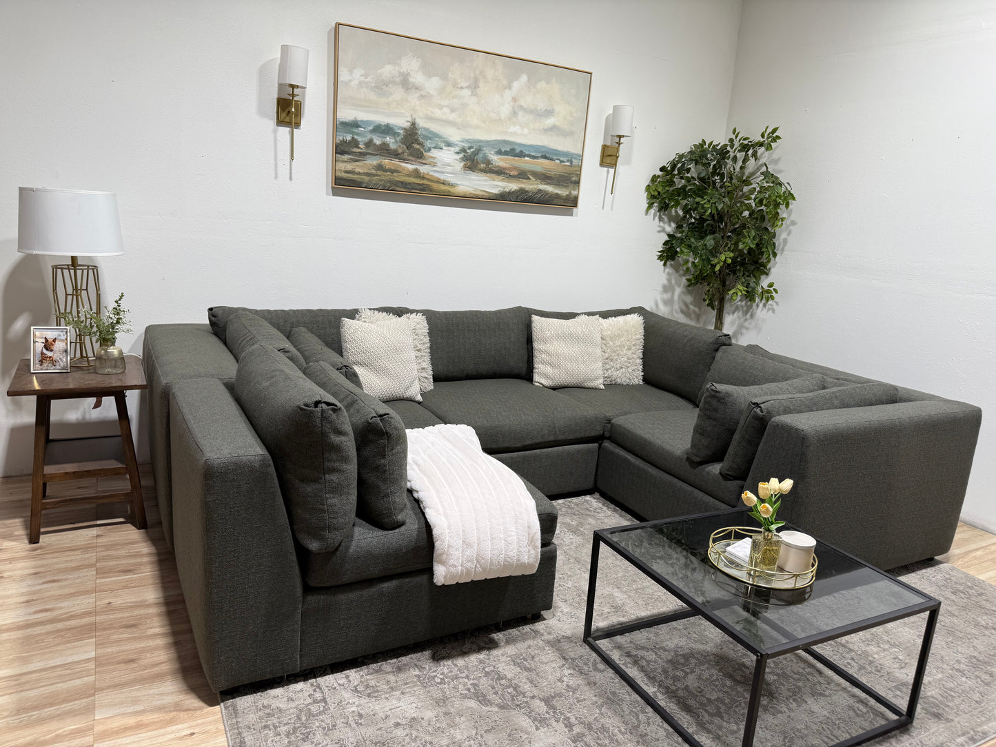 High End Grey Modular Sectional