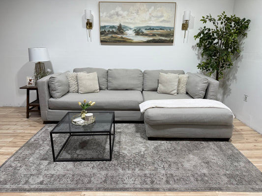 Grey Sectional W Oversized Chaise