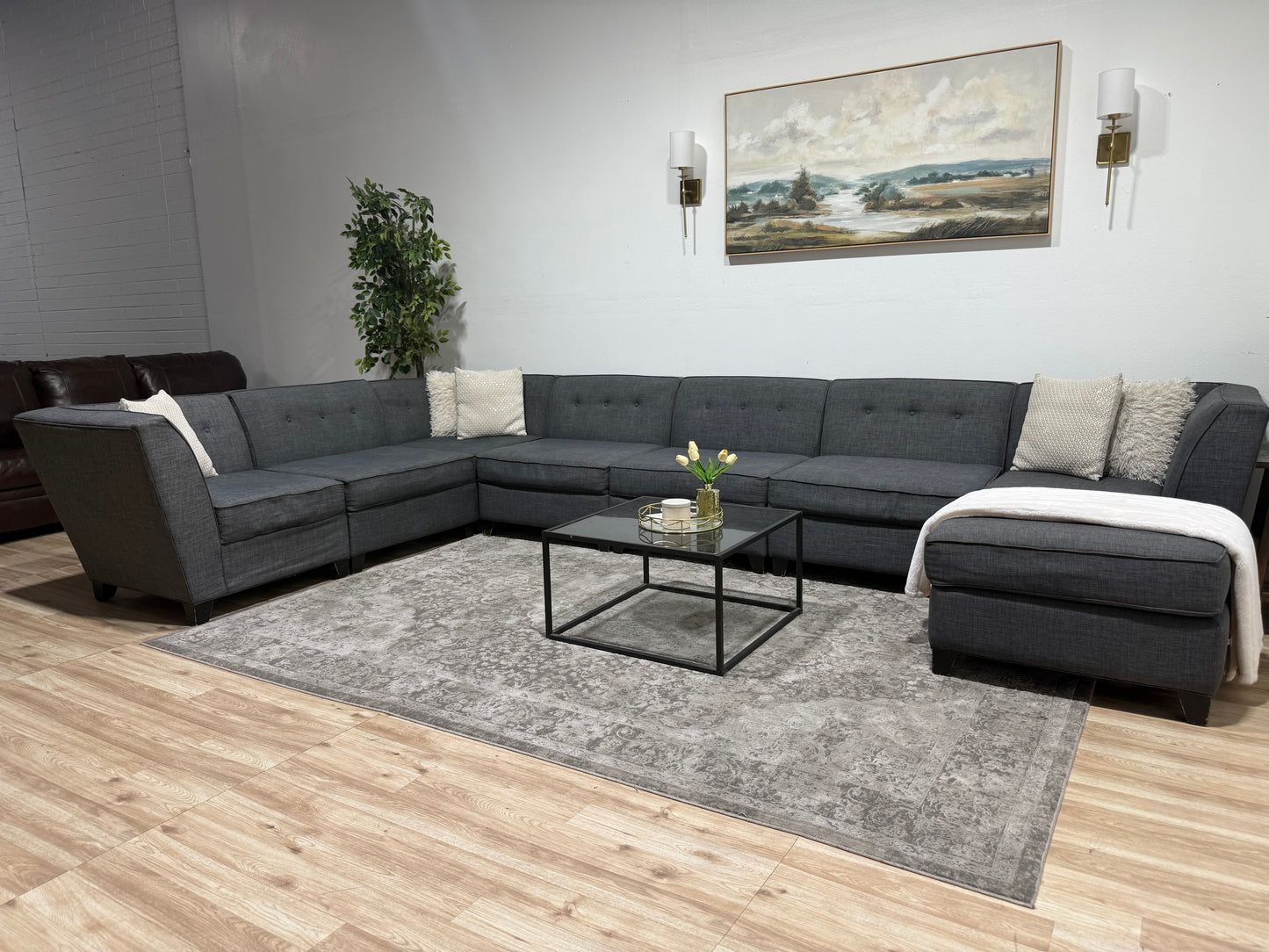 Large Grey Modular Sectional