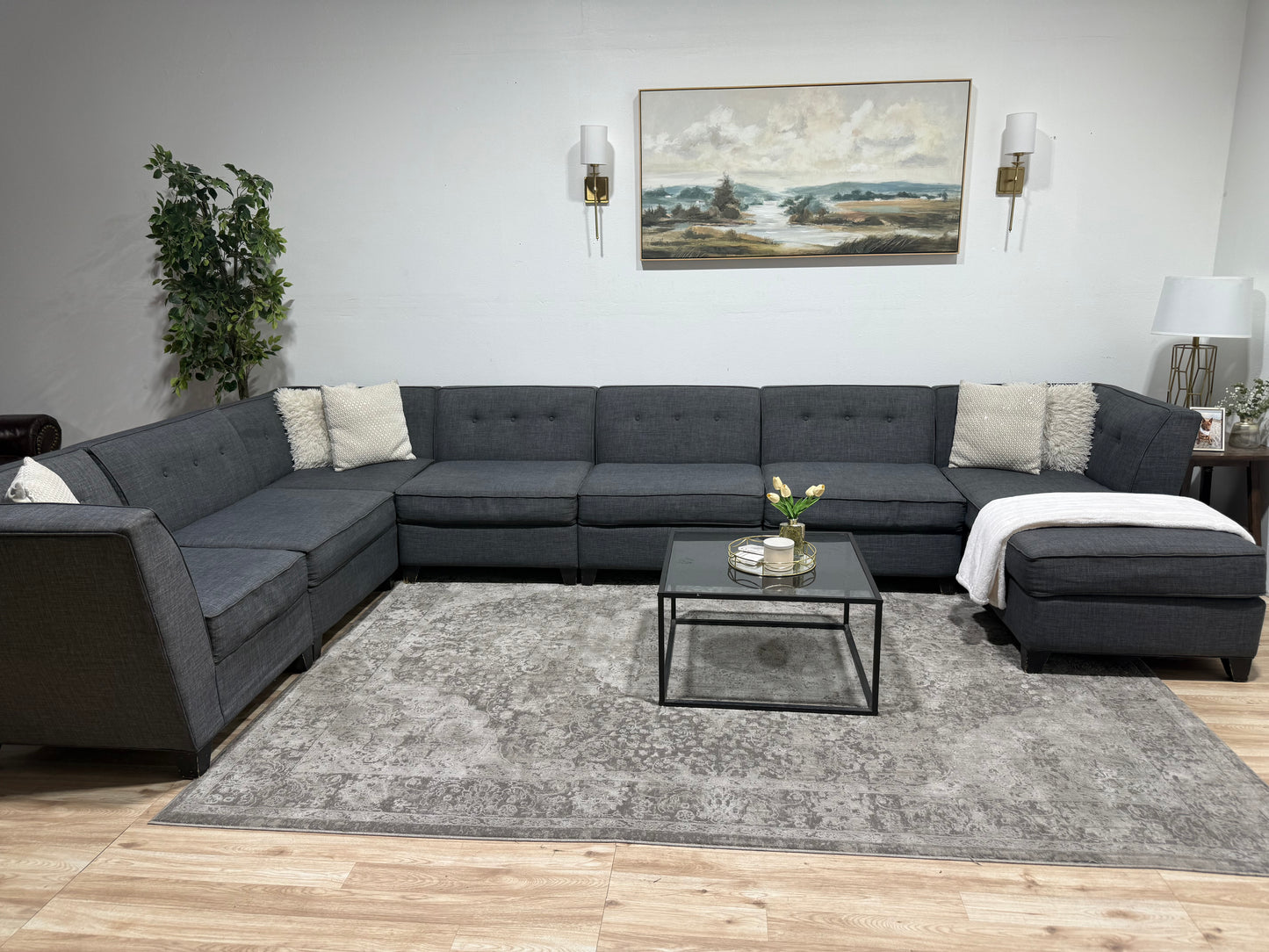 Large Grey Modular Sectional