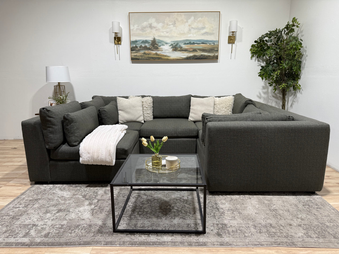 High End Grey Modular Sectional