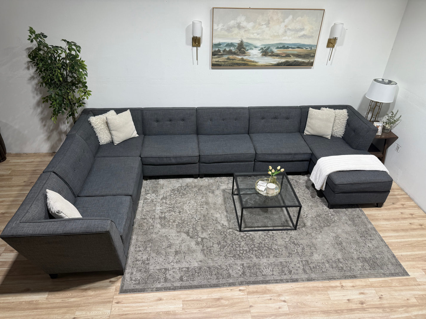 Large Grey Modular Sectional