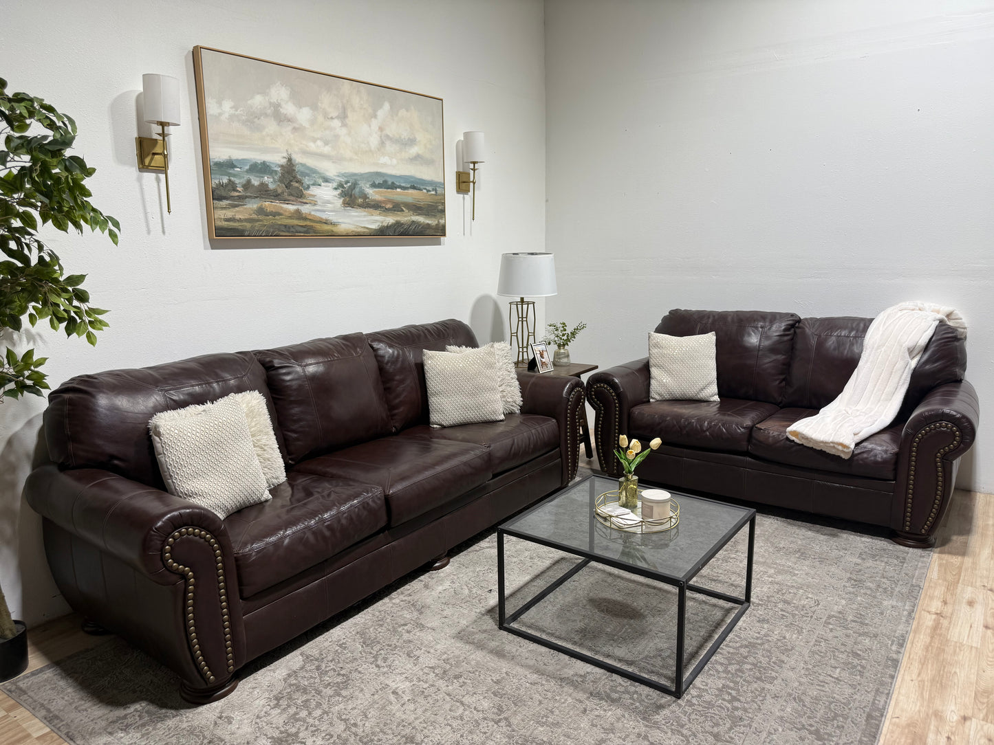 Leather Couch & Love Seat