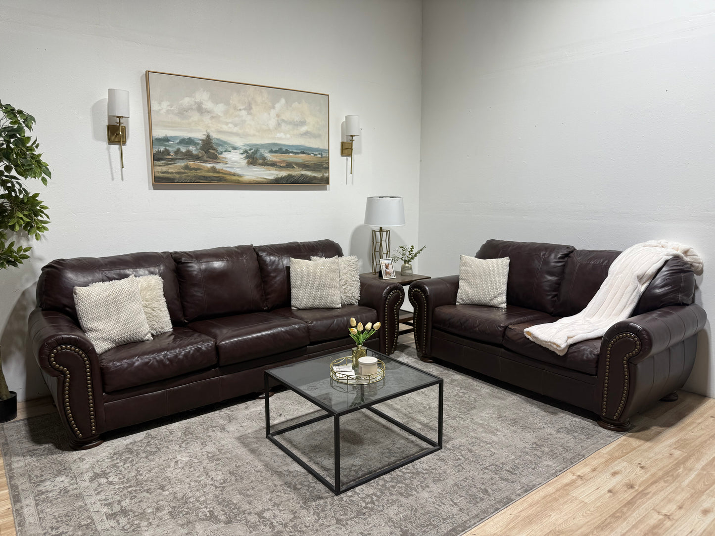 Leather Couch & Love Seat