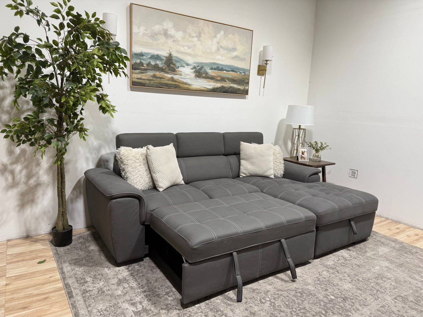 Sectional W Bed & Storage