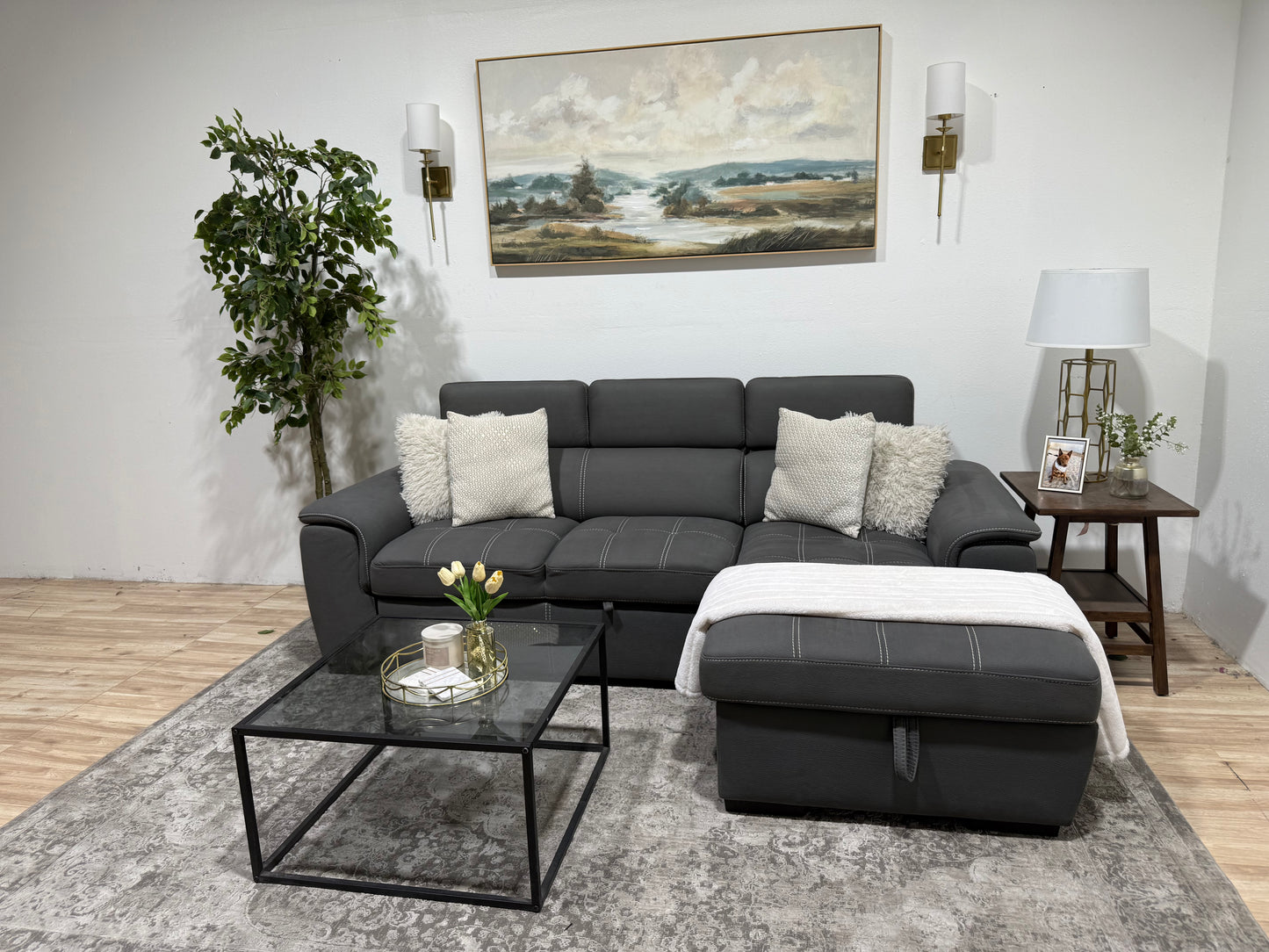 Sectional W Bed & Storage