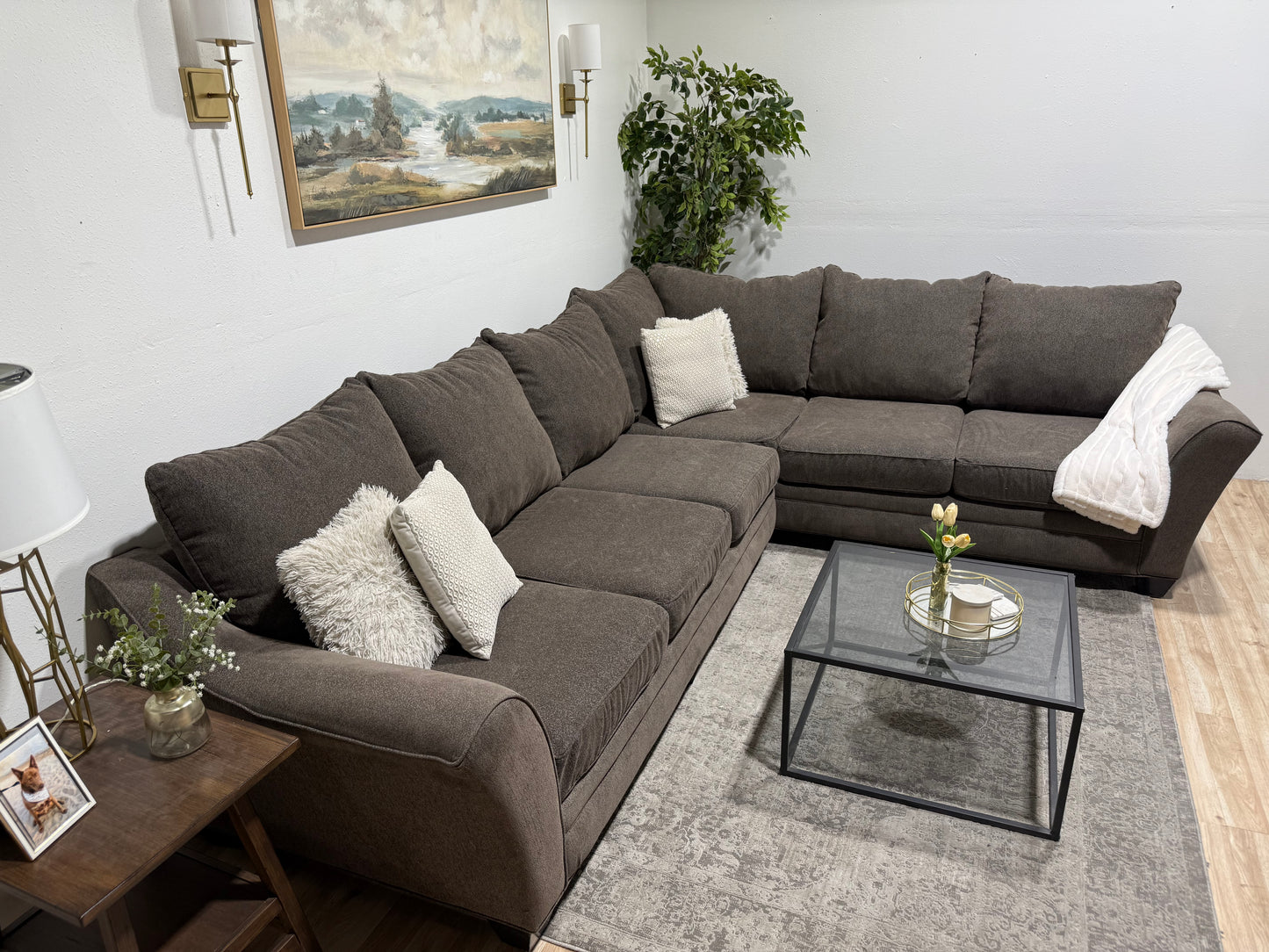 Large Grey L shape Sectional